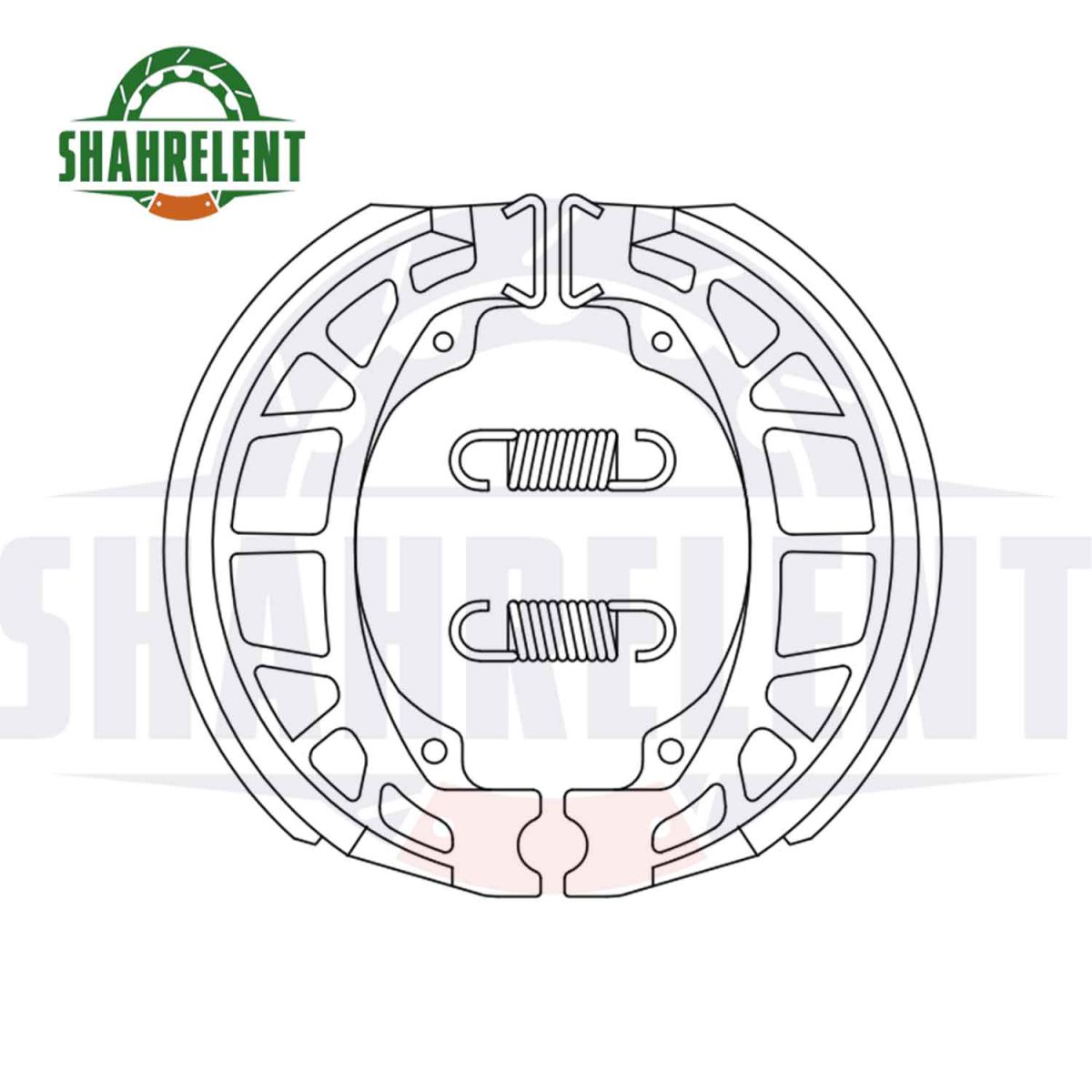 لنت ترمز عقب هوندا سی جی 125 (فنر کوتاه) برند لیزر (قرمز) (LAZER) - Image 3