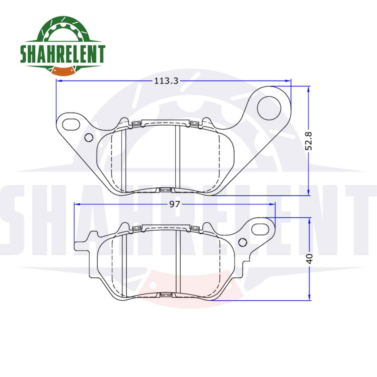 لنت ترمز عقب یاماها ایکس مکس 250 برند لیزر (LAZER) - Image 3